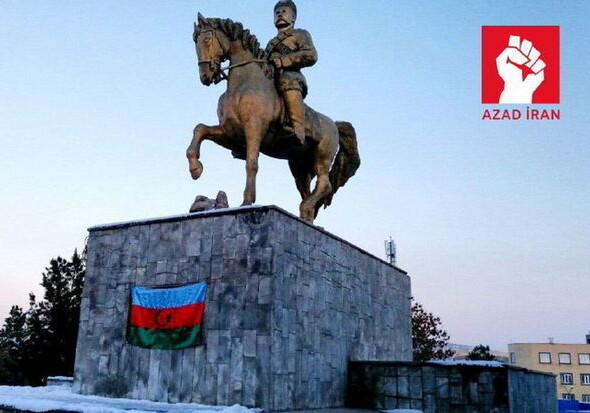 Саттархану вывешен азербайджанский флаг (Фото) 